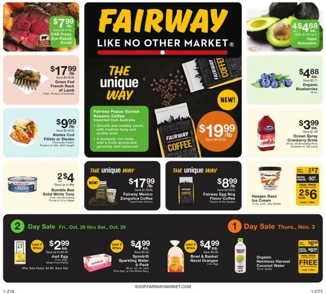 Fairway Market Ad from 10/28/2022