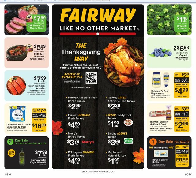 Fairway Market Ad from 11/18/2022