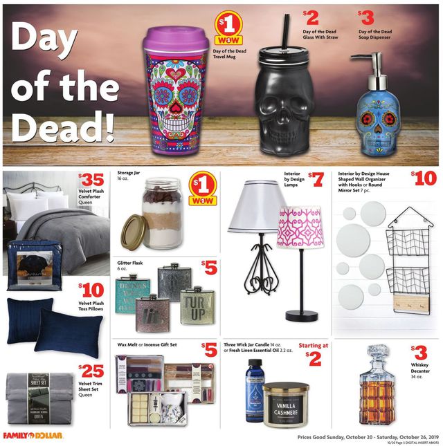 Family Dollar Ad from 10/20/2019