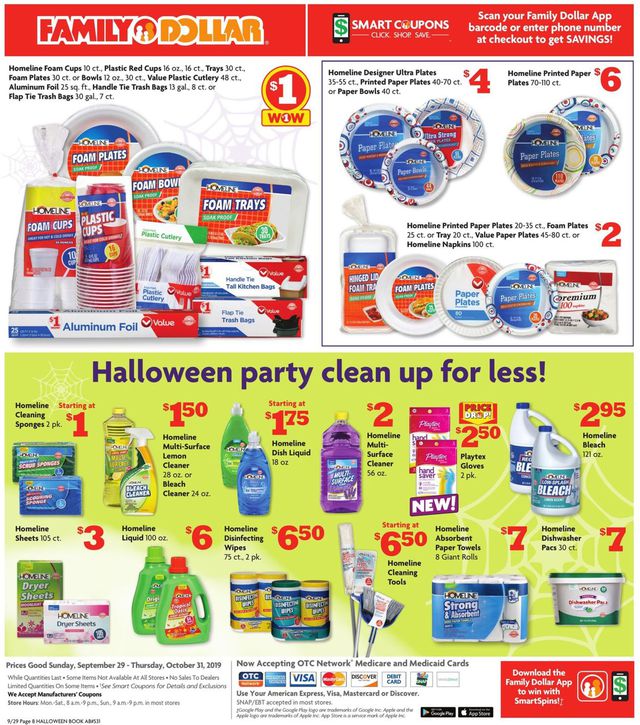 Family Dollar Ad from 09/29/2019