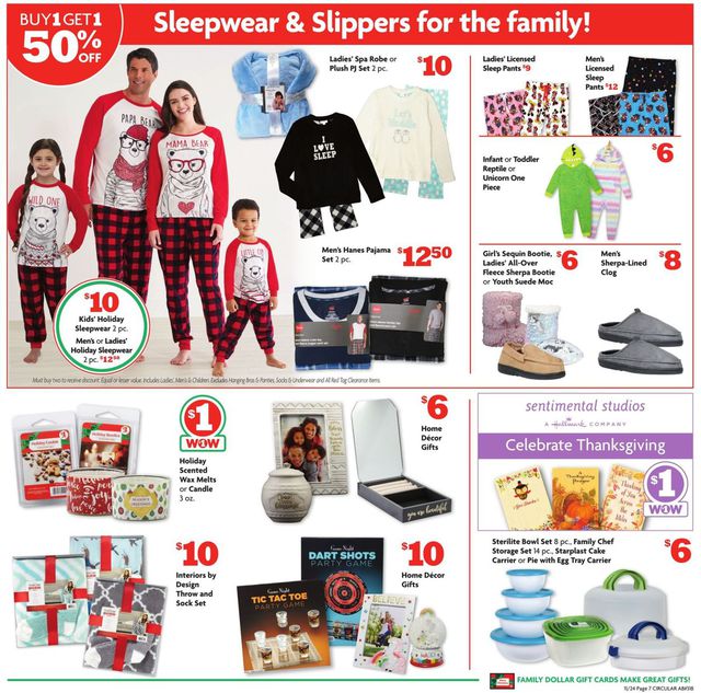 Family Dollar Ad from 11/24/2019