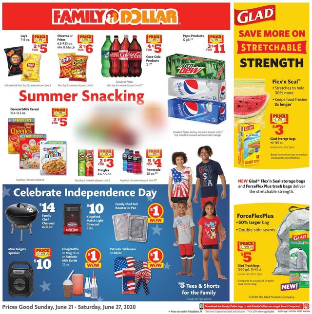 Family Dollar Ad from 06/21/2020