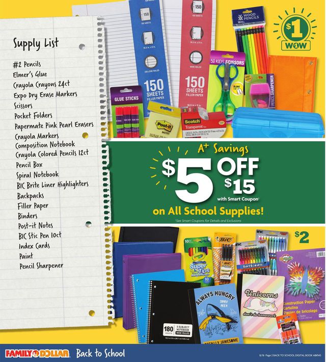 Family Dollar Ad from 08/16/2020