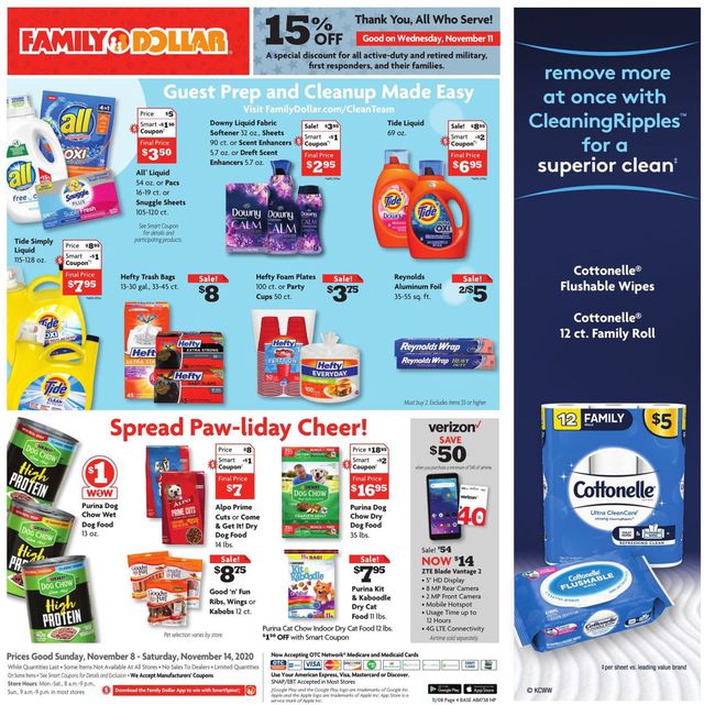 Family Dollar Ad from 11/08/2020