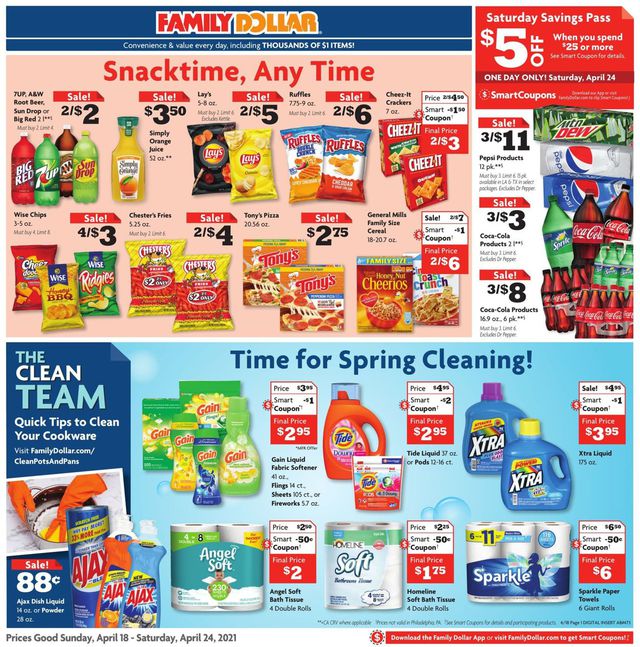 Family Dollar Ad from 04/18/2021