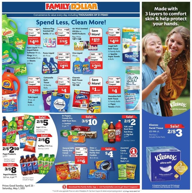 Family Dollar Ad from 04/25/2021