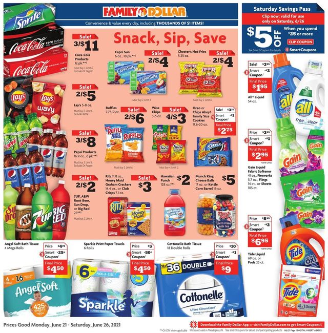 Family Dollar Ad from 06/21/2021