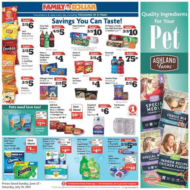 Family Dollar Ad from 06/27/2021