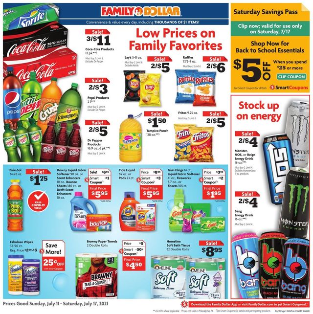 Family Dollar Ad from 07/11/2021