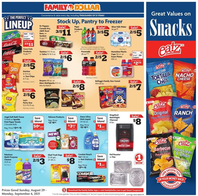 Family Dollar Ad from 08/29/2021