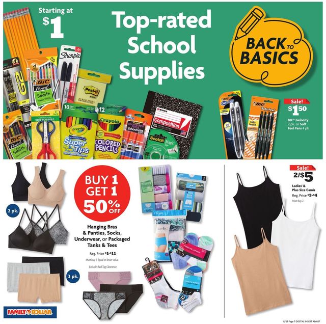 Family Dollar Ad from 08/29/2021