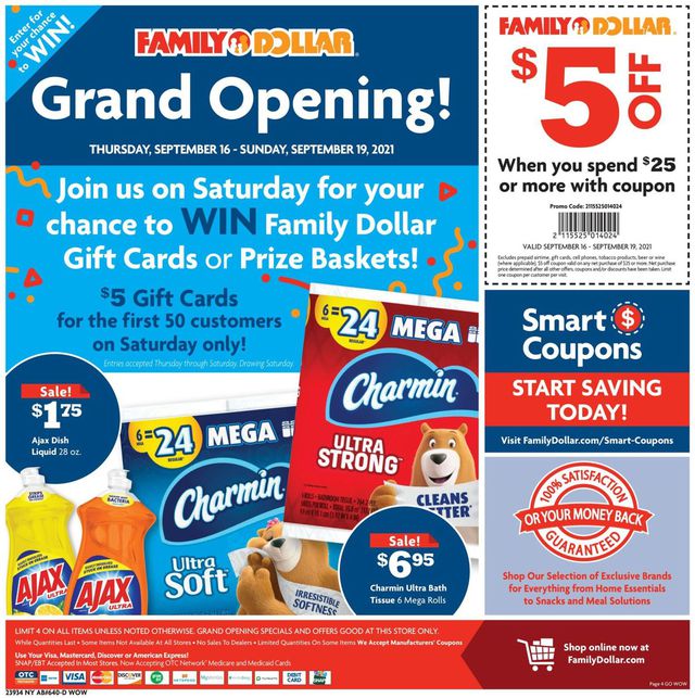 Family Dollar Ad from 09/16/2021