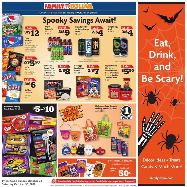 Family Dollar Ad from 10/24/2021