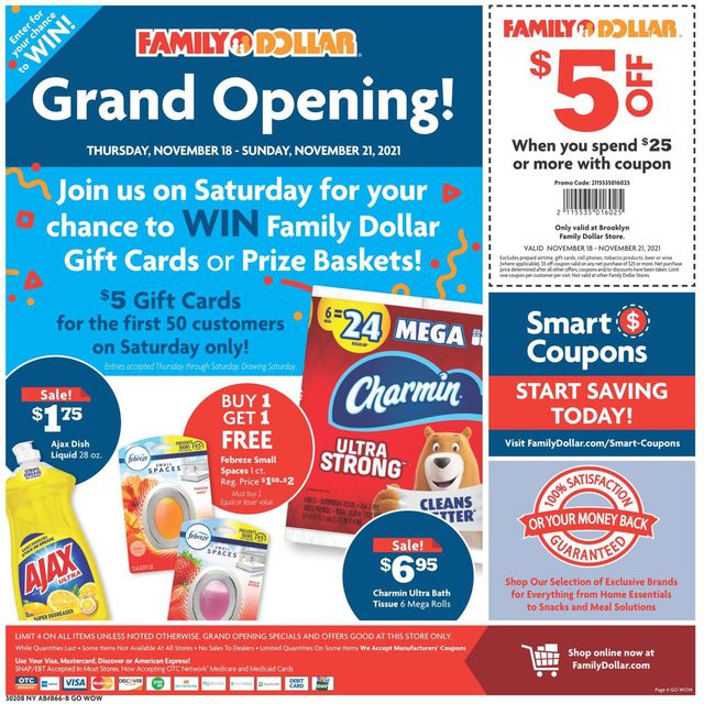 Family Dollar Ad from 11/18/2021