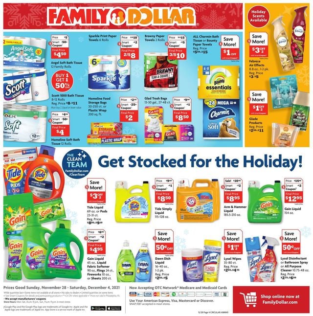 Family Dollar Ad from 11/28/2021