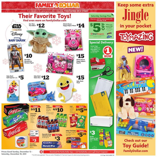Family Dollar Ad from 12/12/2021