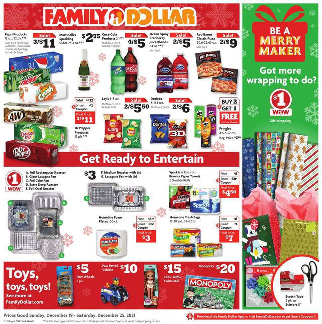 Family Dollar Ad from 12/19/2021