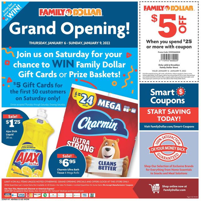 Family Dollar Ad from 01/06/2022