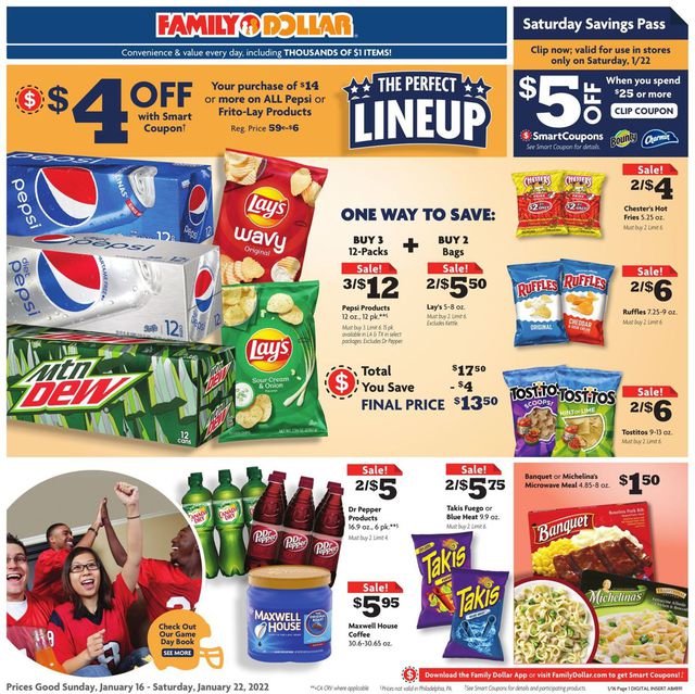 Family Dollar Ad from 01/16/2022