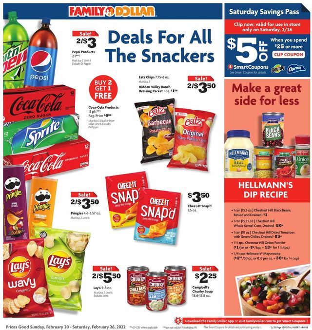 Family Dollar Ad from 02/20/2022