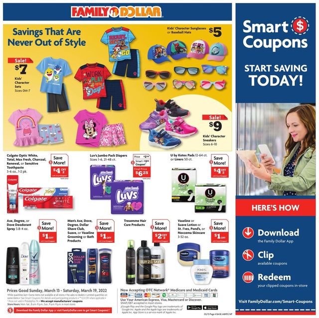 Family Dollar Ad from 03/13/2022