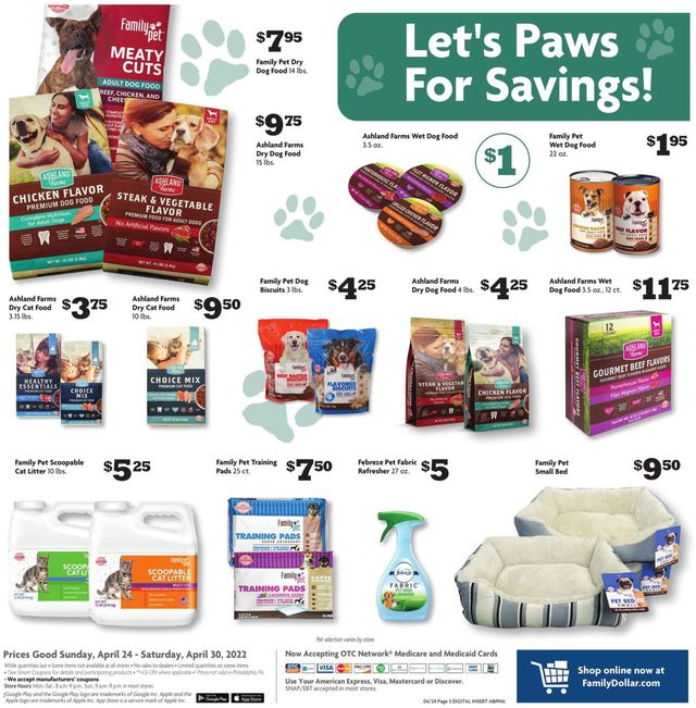 Family Dollar Ad from 04/24/2022