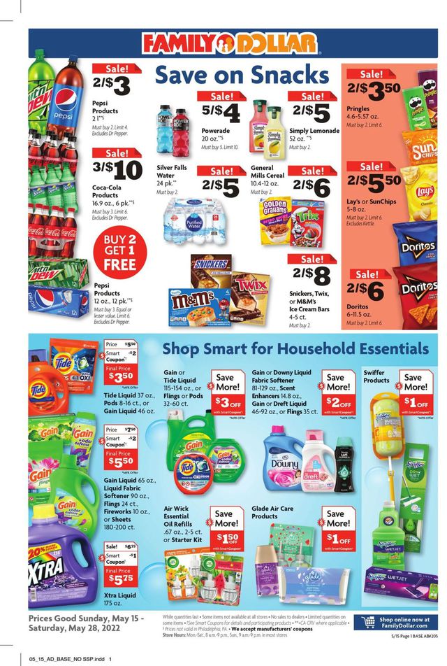 Family Dollar Ad from 05/15/2022