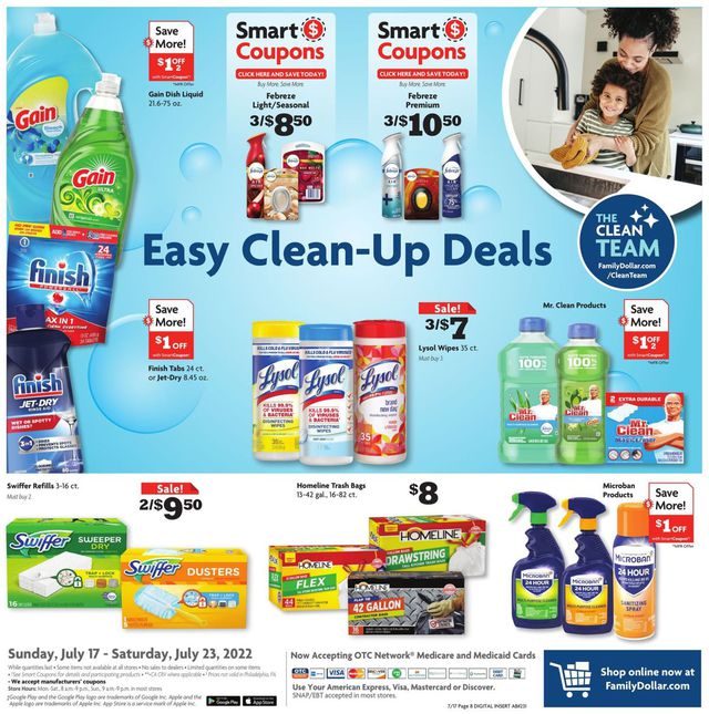 Family Dollar Ad from 07/17/2022