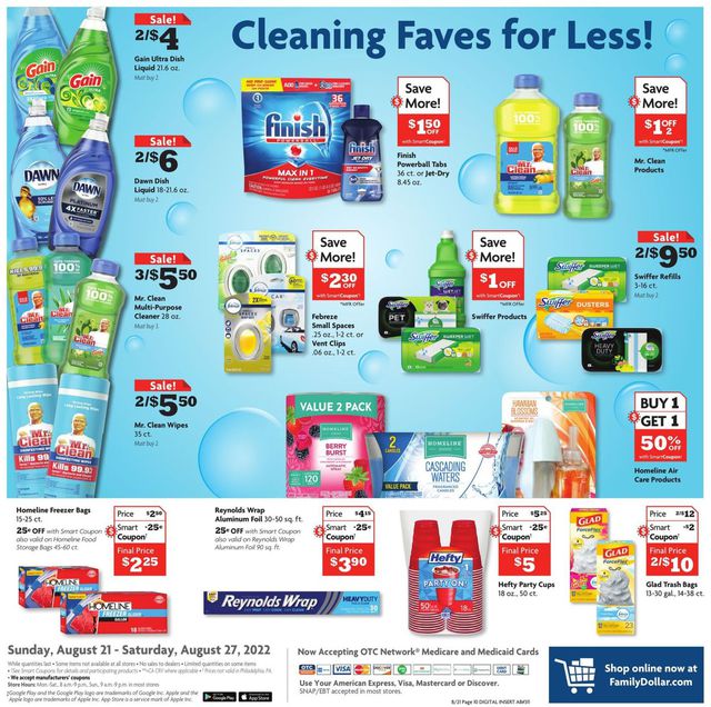 Family Dollar Ad from 08/21/2022