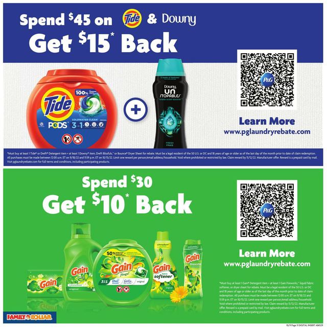Family Dollar Ad from 10/09/2022