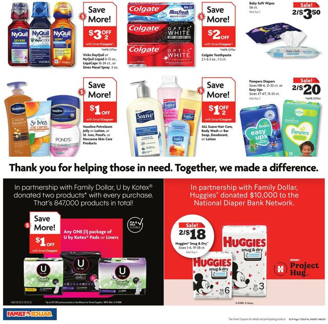 Family Dollar Ad from 10/09/2022