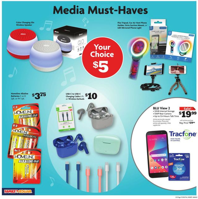 Family Dollar Ad from 01/08/2023