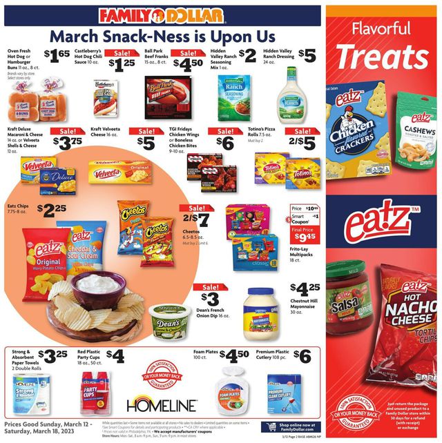 Family Dollar Ad from 03/12/2023
