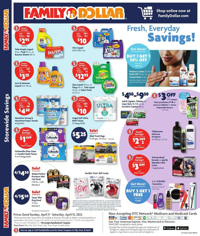 Family Dollar Ad from 04/09/2023