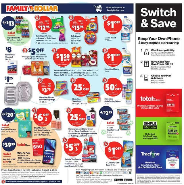 Family Dollar Ad from 07/30/2023