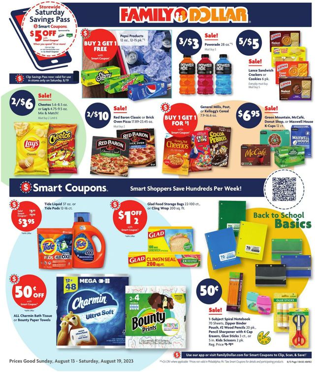 Family Dollar Ad from 08/13/2023