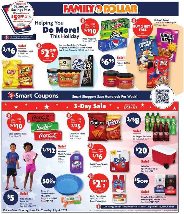 Family Dollar Ad from 06/25/2023