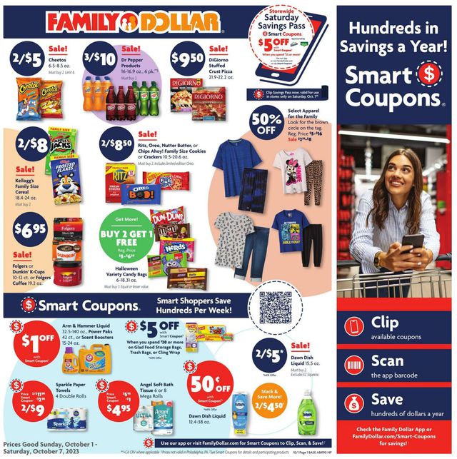 Family Dollar Ad from 10/01/2023