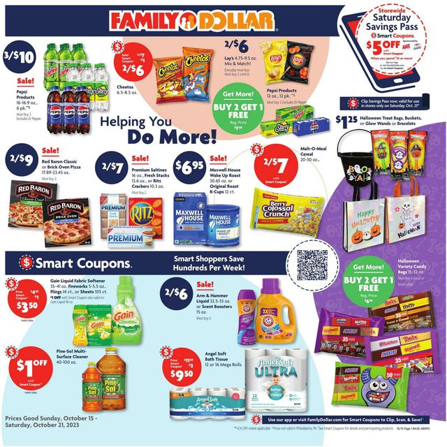 Family Dollar Ad from 10/15/2023