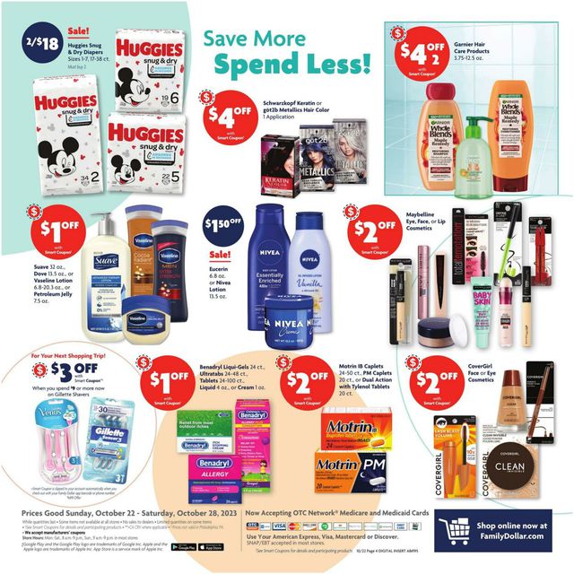Family Dollar Ad from 10/22/2023