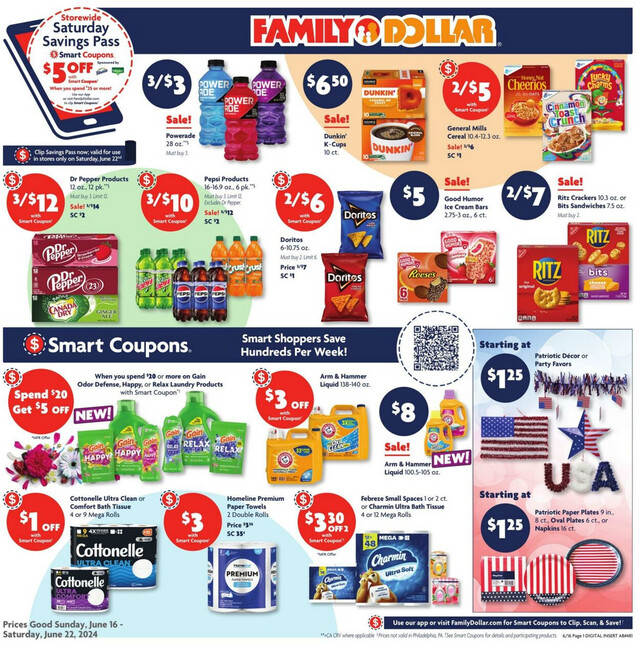 Family Dollar Ad from 06/16/2024