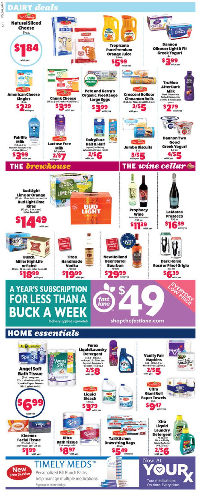 Family Fare Ad from 07/07/2019