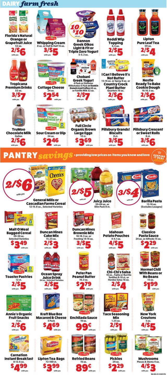 Family Fare Ad from 08/28/2019