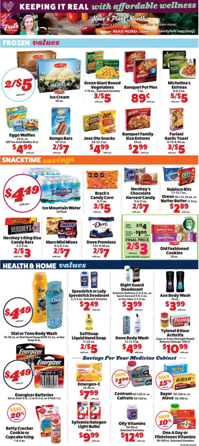 Family Fare Ad from 09/11/2019