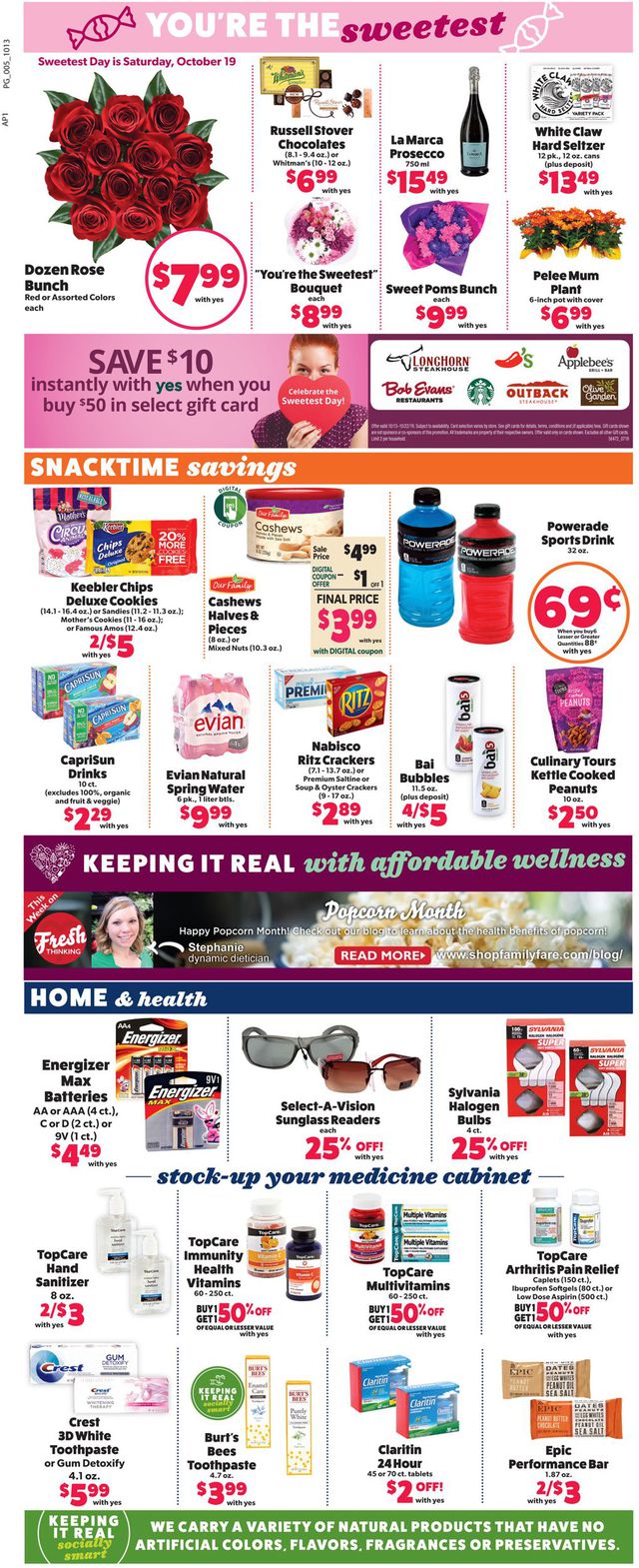 Family Fare Ad from 10/13/2019