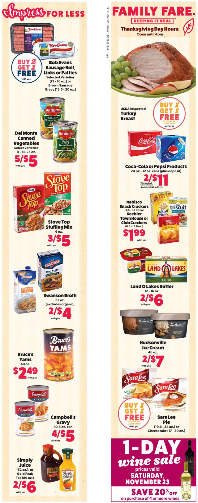 Family Fare Ad from 11/17/2019