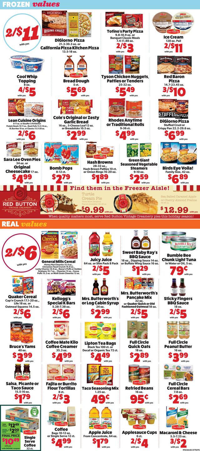 Family Fare Ad from 04/08/2020