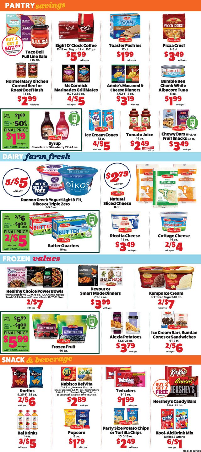 Family Fare Ad from 04/22/2020
