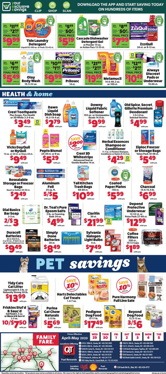 Family Fare Ad from 04/29/2020