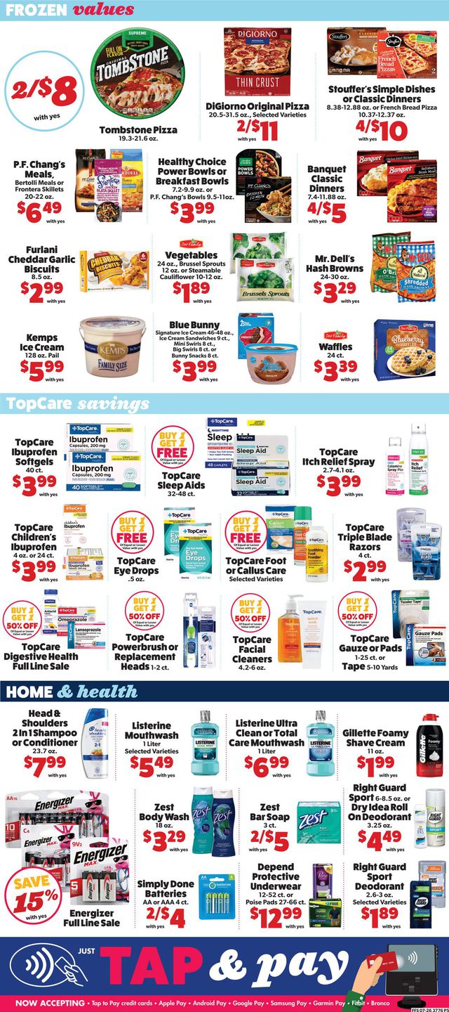 Family Fare Ad from 07/29/2020